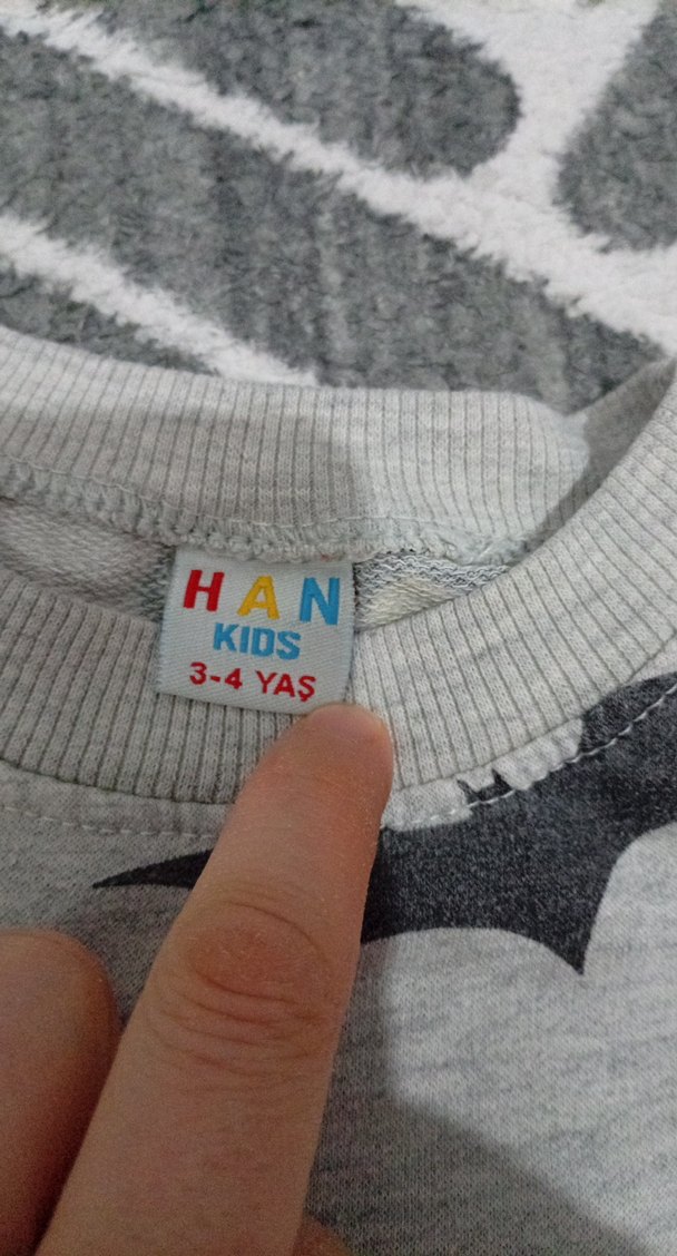 Erkek Çocuk Batman Baskılı Gri Sweatshirt - Görsel 3