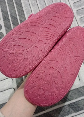 Kız Çocuk Pembe Nakışlı Sıcak Ev Terliği - Görsel 5