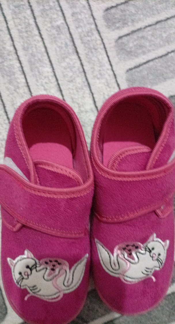 Kız Çocuk Pembe Nakışlı Sıcak Ev Terliği - Görsel 4