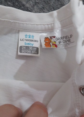 Baskılı Garfield Desenli Beyaz Çocuk Atlet - Görsel 4