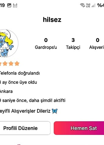 Yeni hesabım
