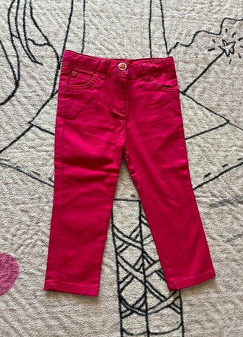 12-18 Ay Beden pembe Renk Sobee marka yazlık likralı fuşya renk pantalon