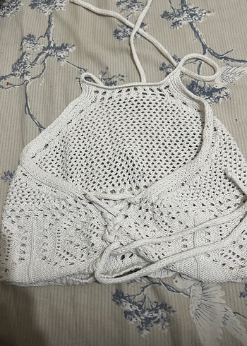 Koton Nakışlı Bohem Mini Bralet Beyaz