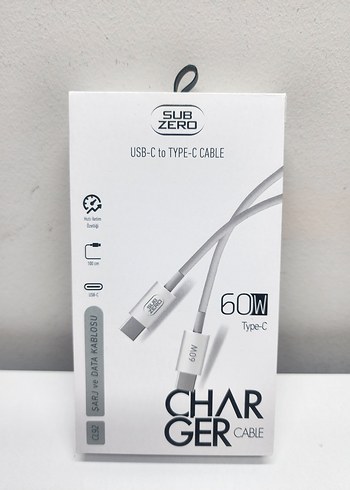 Subzero USB-C to Type-C Şarj ve Data Kablosu - Görsel 2