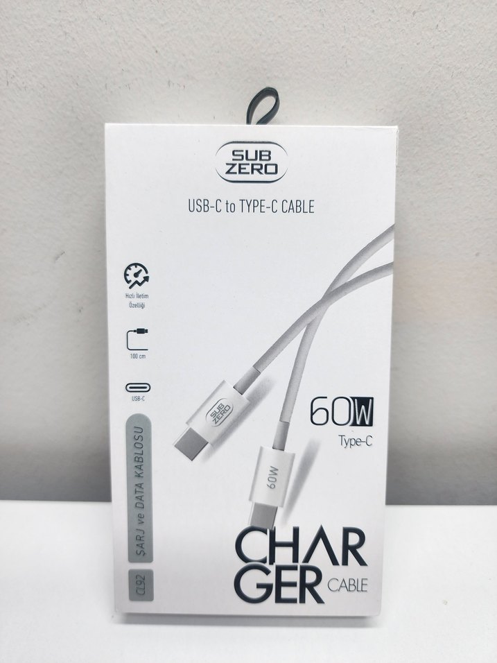 Subzero USB-C to Type-C Şarj ve Data Kablosu - Görsel 2