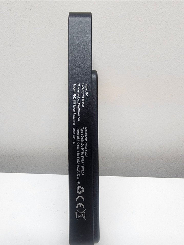 PROTECHI Kablosuz Şarjlı Siyah Powerbank - Görsel 3