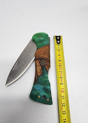 Turkuaz Renkli Epoksi Saplı Bıçak - Görsel 2