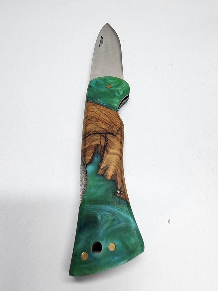 Turkuaz Renkli Epoksi Saplı Bıçak - Görsel 4
