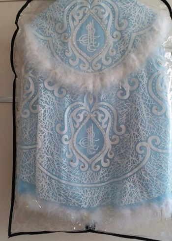 Mavi Nakışlı Kürk Detaylı Çocuk Sünnet Kıyafeti - Görsel 3