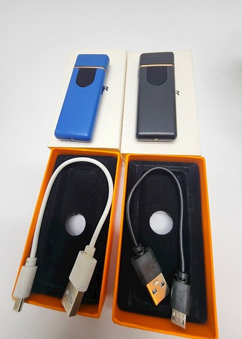 USB Şarjlı Renkli Elektronik Çakmak - Görsel 3