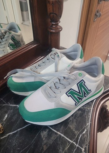 Yeşil-Gri Baskılı erkek spor ayakkabi - Görsel 3