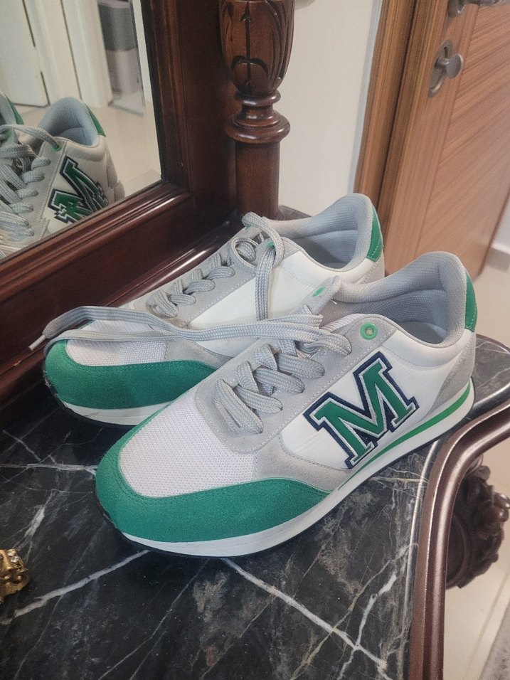 Yeşil-Gri Baskılı erkek spor ayakkabi - Görsel 3