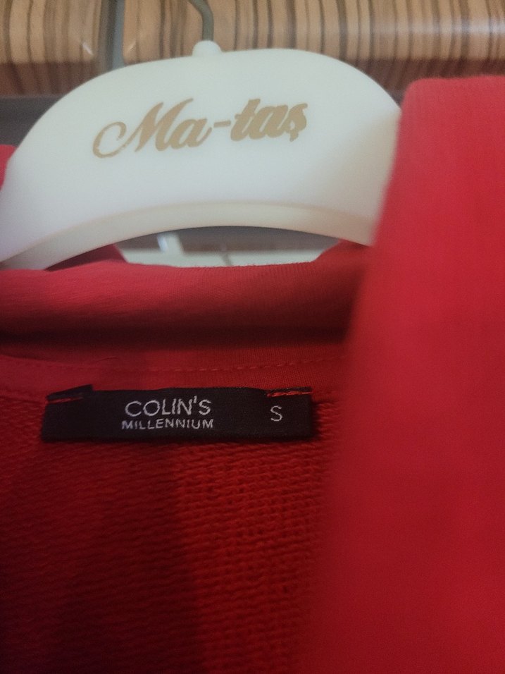 Kırmızı Kapüşonlu Uzun Kollu Sweatshirt - Görsel 3