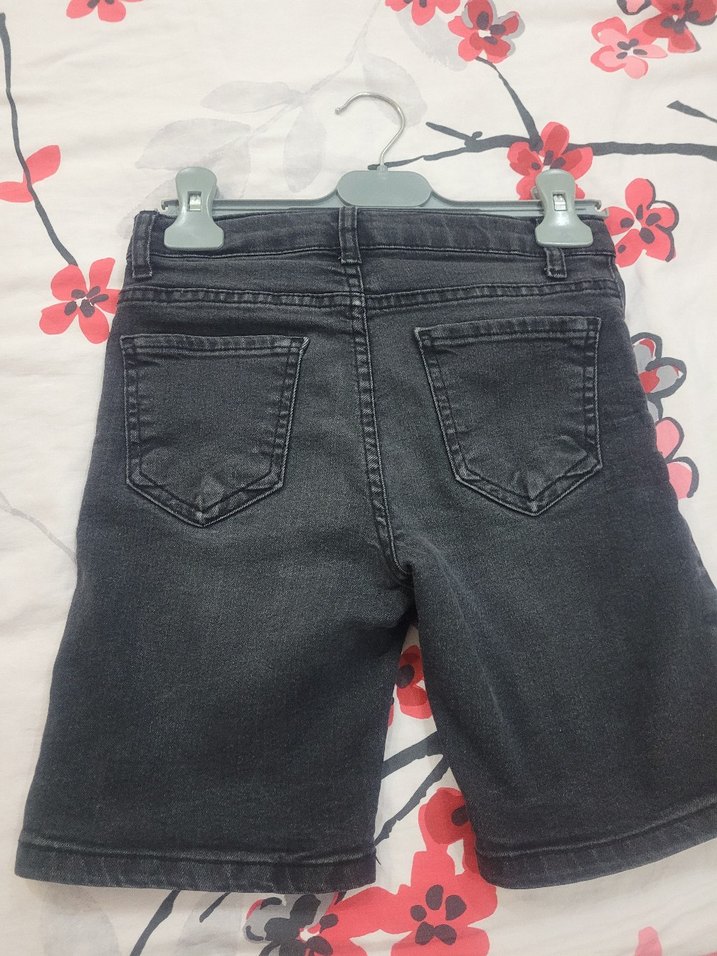 Erkek Çocuk Gri Denim Şort - Görsel 2