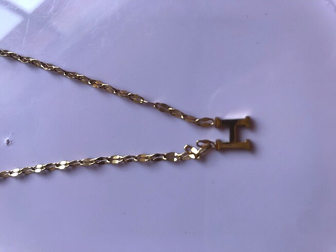 Welch Steel H harf kolye