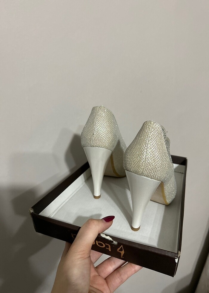 Kemal Tanca Gümüş Abiye Ayakkabı - Görsel 4