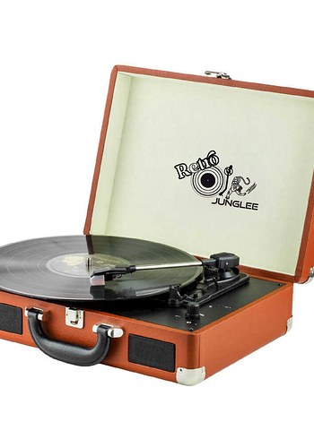 Siyah Taşınabilir Pikap Müzik Sistemi - Görsel 2