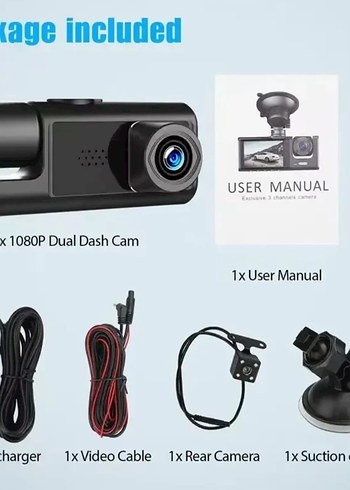 3 kamerali wifili Araç kamerası - Görsel 3