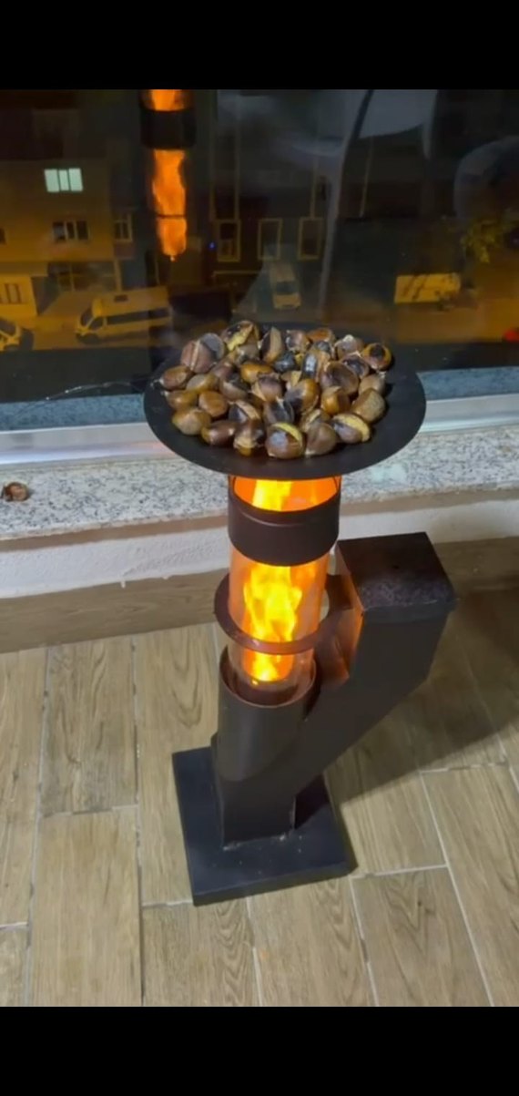 Dış Mekan Siyah pelet sobası Isıtıcı - Görsel 3