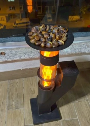 Siyah Dış Mekan pelet sobası - Görsel 3