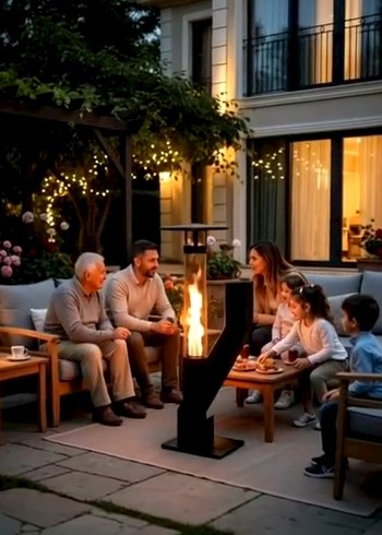 Siyah Dış Mekan pelet sobası - Görsel 4