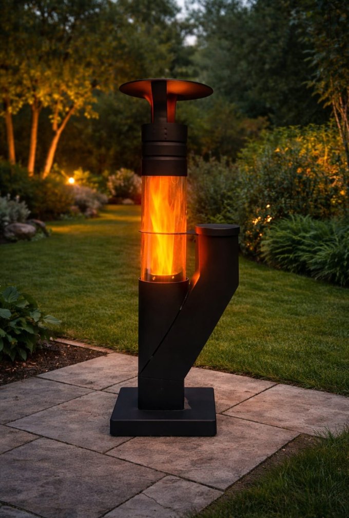 Siyah Dış Mekan pelet sobası - Görsel 5