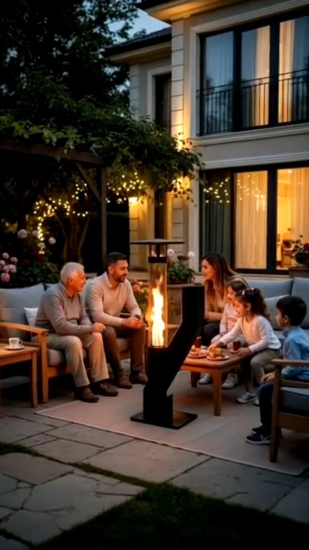 Siyah Dış Mekan pelet sobası - Görsel 4