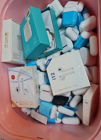 I12 Bluetooth Kulaklık 5 adet pilleri ölü  - Görsel 4