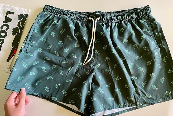 Lacoste Yeşil Deniz Şortu - Görsel 5