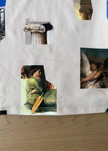 Baskılı Krem Mini Kadın Bluz - Görsel 5