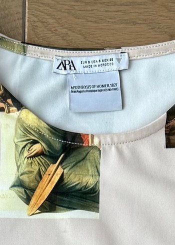 Baskılı Krem Mini Kadın Bluz - Görsel 3