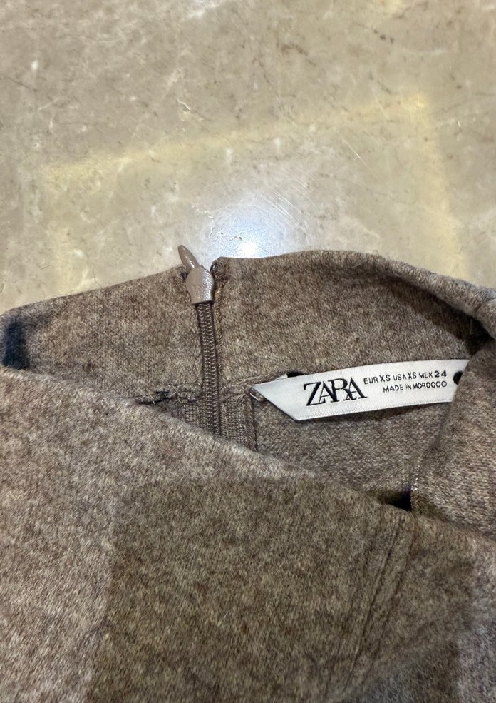 Zara midi boy yün elbise - Görsel 5