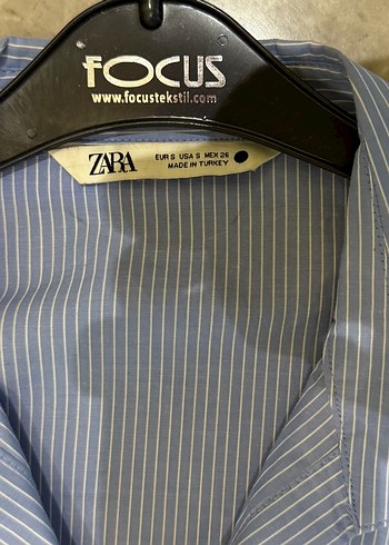 Mavi Beyaz Çizgili Düğmeli Kısa Gömlek - Görsel 3