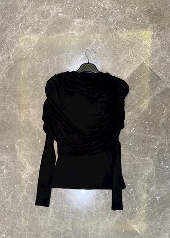 Uzun Kollu Siyah Gotik Kadın Bluz - Görsel 4