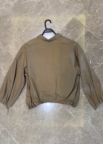 Haki Düğmeli Kadın Uzun Kollu Gömlek - Görsel 5