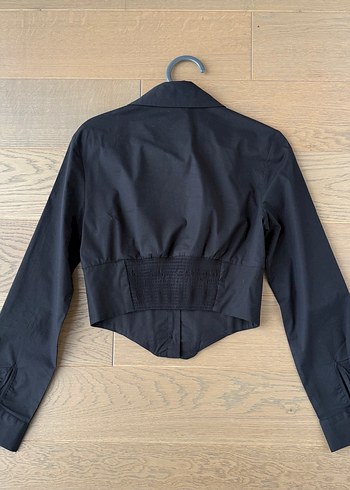 Düğmeli Siyah Dar Kesim Gömlek - Görsel 5