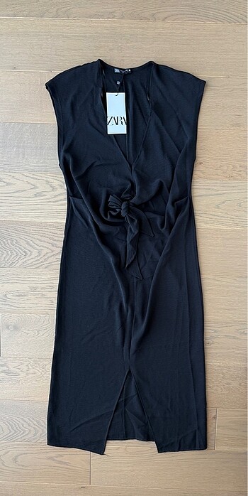 Zara siyah midi elbise - Görsel 2