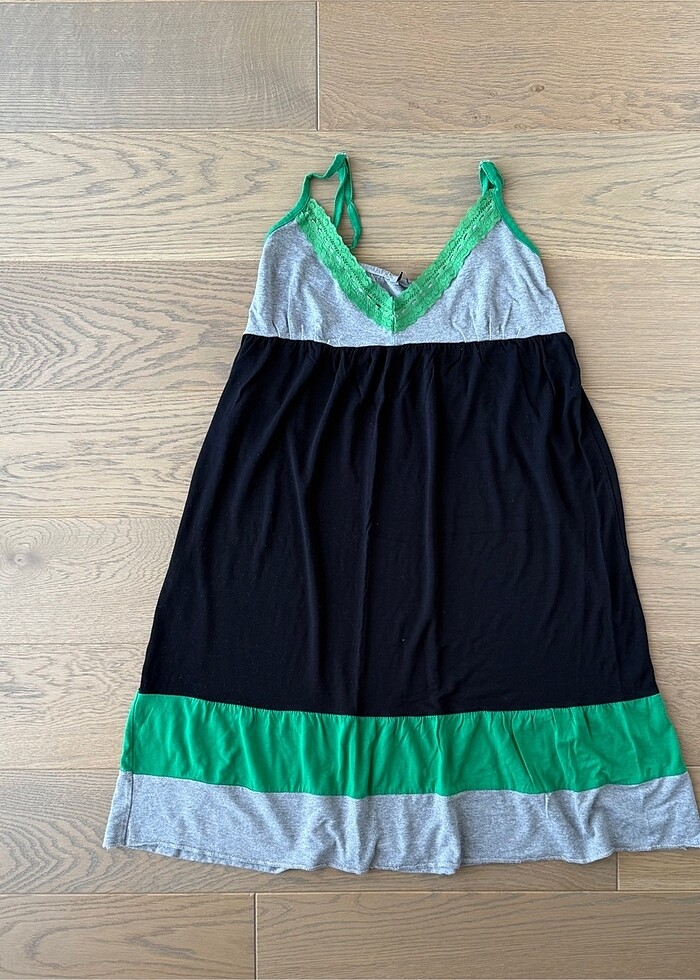 Batik ince askılı elbise - Görsel 2