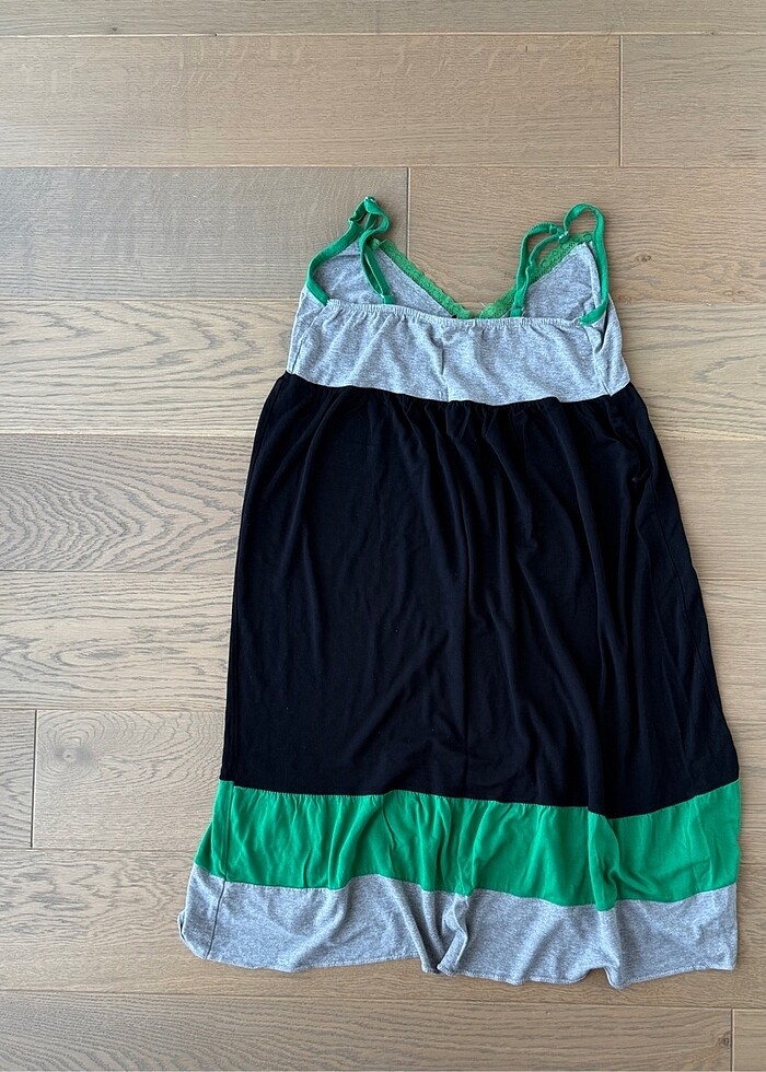 Batik ince askılı elbise - Görsel 4