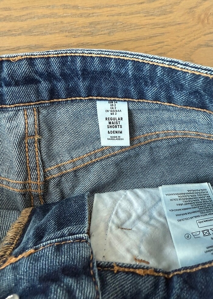 Kadın denim mini şort - Görsel 3