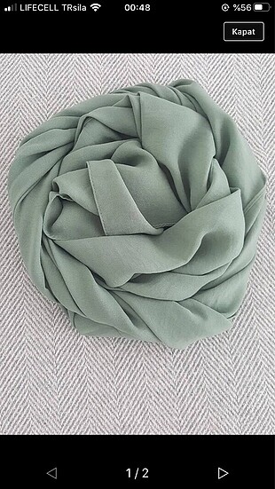 Mint yeşili şal