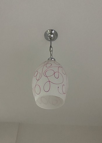 Pembe Desenli Sarkıt LİLA-BEYAZ Avize