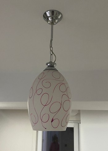 Zara Home Pembe Desenli Sarkıt LİLA-BEYAZ Avize