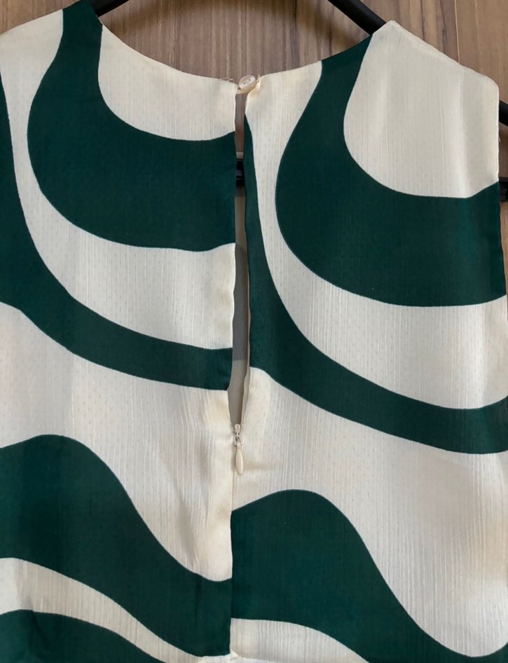 Yeşil Zebra Desenli Uzun Kollu Elbise - Görsel 3