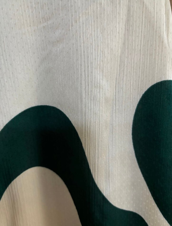 Yeşil Zebra Desenli Uzun Kollu Elbise - Görsel 4