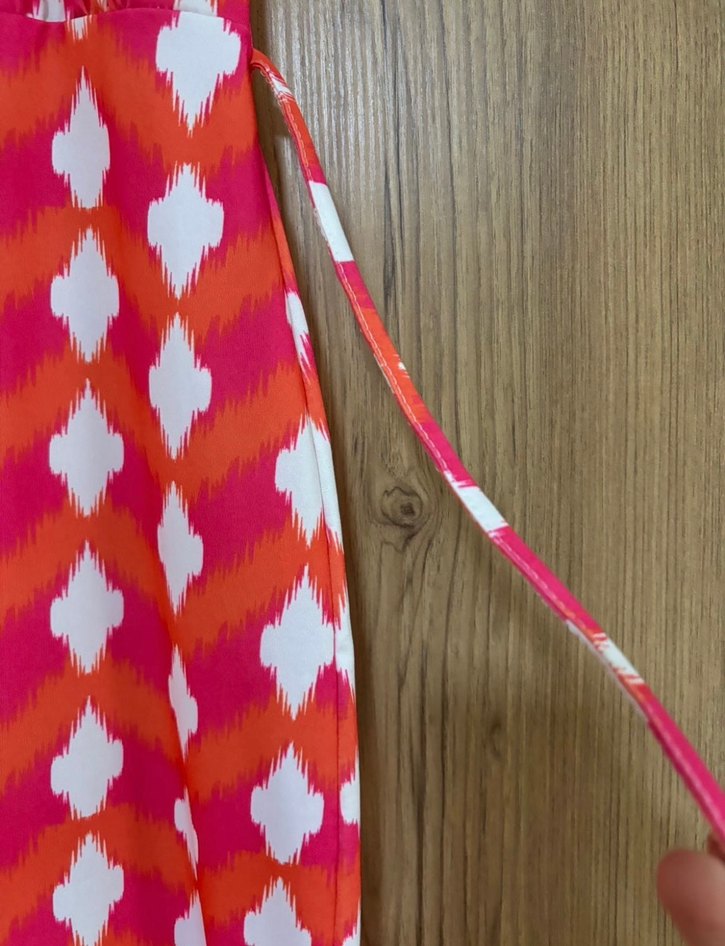 Kadın Çok Renkli Kolsuz V Yaka Elbise - Görsel 4