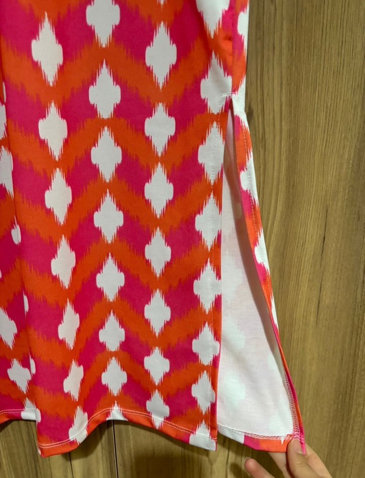 Kadın Çok Renkli Kolsuz V Yaka Elbise - Görsel 3