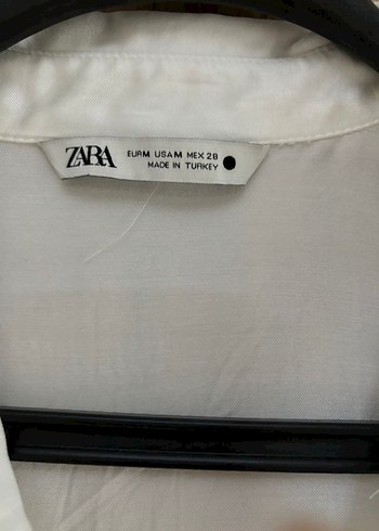 Beyaz Saten V Yakalı Kadın Gömlek - Görsel 4