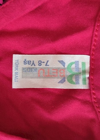 7 Yaş Beden pembe Renk pullu tül elbise
