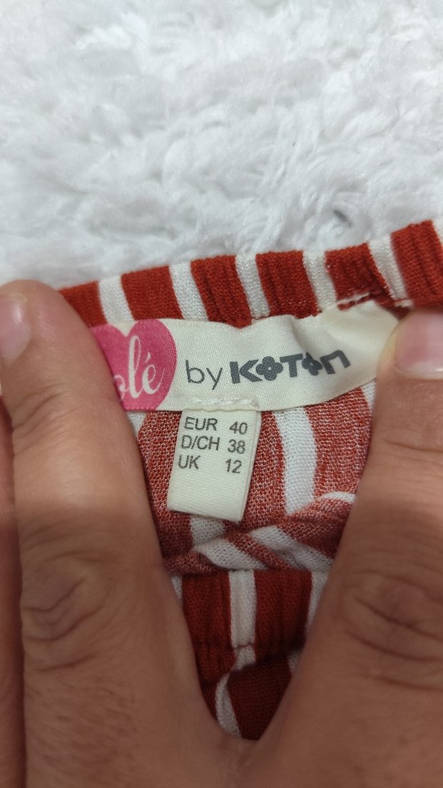 Kırmızı Çizgili Kısa Tulum - Görsel 5